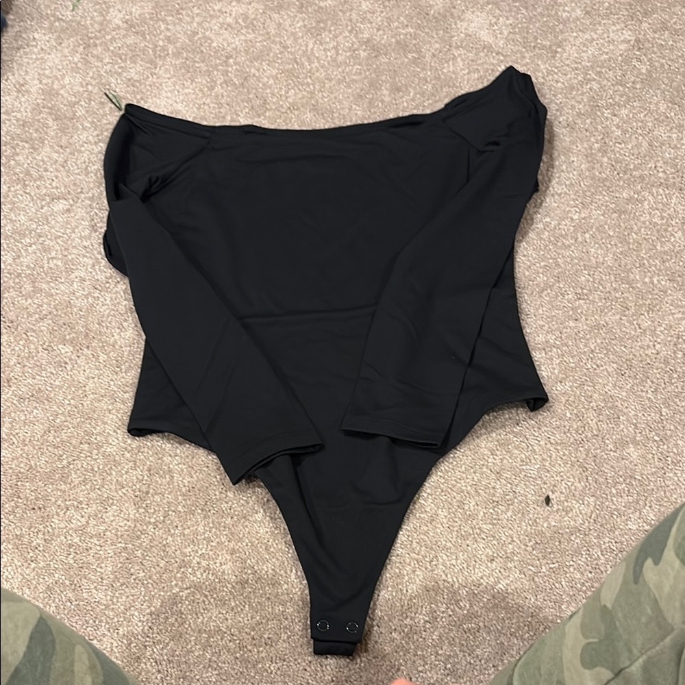 nuuds Black Long Sleeve Bodysuit